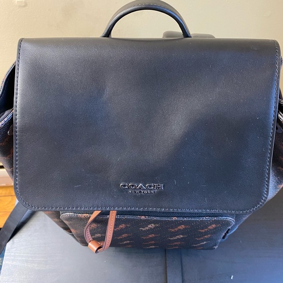 Coach Turner Backpack With Horse And Carriage Dot Print - Picture 2 of 12